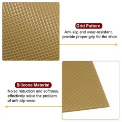 4Pcs Shoe Sole Protector 5.12″x3.15″ Shoe Bottom Grip Pads for High-Heels Khaki