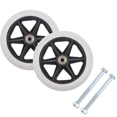 2x 7″ Heavy Duty Wheelchair Replacement Front Wheel Smooth-Caster Solid Wheels
