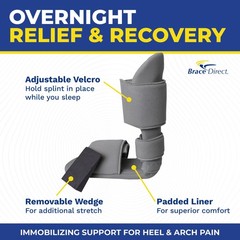 Padded Night Splint 90 Degree Immobilizing Stretching Sleep Boot- Foot Recovery