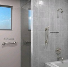 HealthCraft Wave Grab Bars, 18-in.,ADA-compliant Stainless Steel/Ships From USA