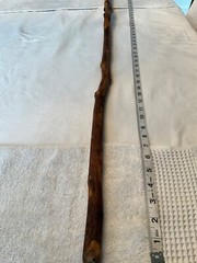 Hand made Wrapped Handle Hiking/walking stick cane wood shaft USA 51-52in NICE