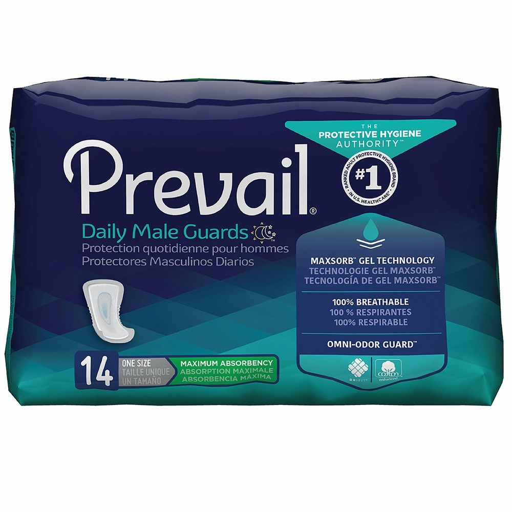 Prevail Incontinent Pad 12.5″ L Contoured Maximum 126 Ct