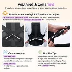 Posture Corrector for Women and Men, Adjustable Back M (Waist 30″-33″), Black