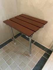 wall mounted fold up shower seat with legs FREE SHIPPING