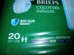 NEW Medline Fit Right Plus Briefs Incontinence Aid Quantity 20 LARGE Blue