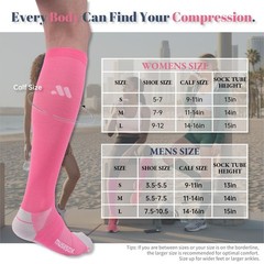 Knee High Compression Socks 15-20mmHg for Men & Women – 3 Pairs, Ideal for Nurse