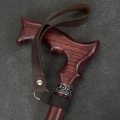 Handmade Leather Cane Strap – Stylish Wrist Strap for Canes and Walking Sticks