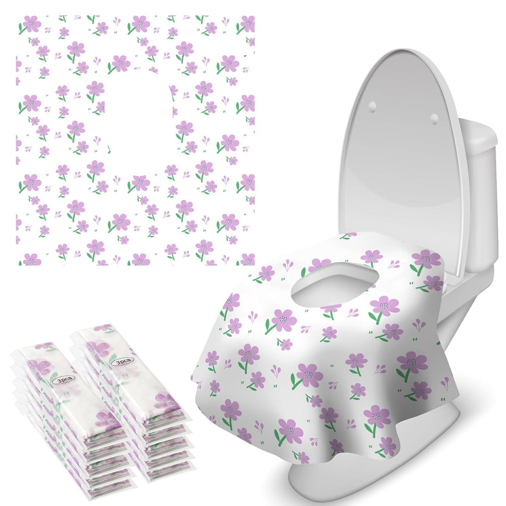 30 Pcs Toilet Seat Covers Disposable for Toddlers & Adults, Extra Large Waterpro