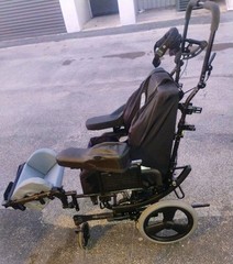 Quickie Iris Tilt-In-Space Youth Manual Wheelchair + Tobii Dynavox CnctIT Mount