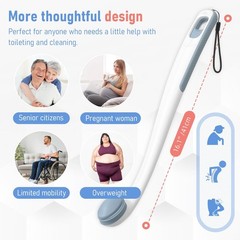 Ergonomic Toilet Wiping Aid for Elderly & Limited Mobility – 16.5″ Easy-Clean Bu