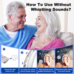 1PCS Rechargeable Digital Hearing Aids Behind The Ear Invisible Sound Amplifiers