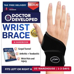 Doctor Developed Wrist Brace, Wrist Wraps for Carpal Tunnel Arthritis, Tendoniti