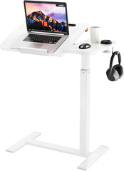 Adjustable Overbed Table with Wheels – Rolling Laptop & Mobile Desk
