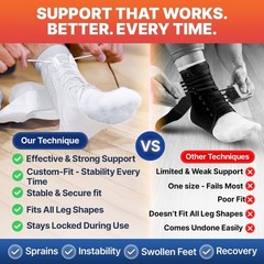 Breathable Ankle Brace for Support Sprained Ankle White Size 11.5-12