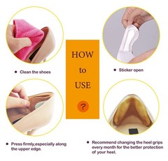 Premium Leather Heel Grips Liner Cushions Inserts 3 Pair (Pack of 1), Khaki