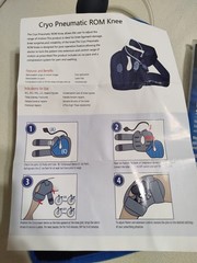 Cryo Pneumatic Knee Deluxe and reparel knee/leg sleeve 2 items.