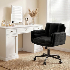 Durayloly Criss Cross Chair, Flip-Up Arms & Adjustable Height | Velvet, Thick Fo