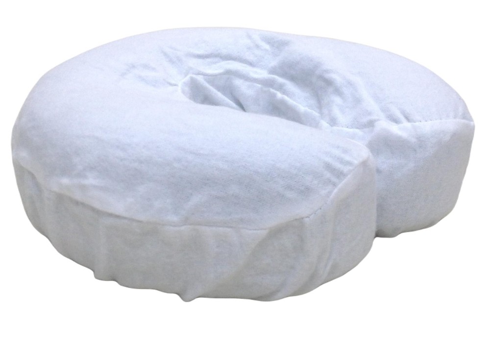Deluxe Flannel Massage Face Rest Cover Cozies, Includes 4pcs (White) White
