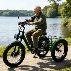 Daibot 24″ Fat Tire Mobility Trike 750W For Adults All Terrain Shopping Travel