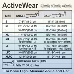 JOBST ActiveWear Calf-High Socks, Cushioned Foot, 15-20 (Size: S) Denim Blue
