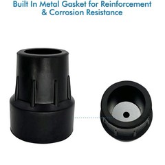 XSL Replacement Cane Tips – Black, 1 Inch, Skid-Resistant