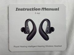 Royal Hearing F-Aid Black Bluetooth Wireless Hearing Aids With Manual