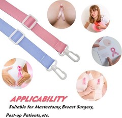 Post-Mastectomy Shower Lanyards – 2 Pack Adjustable Drain Holders in Pink & Blue