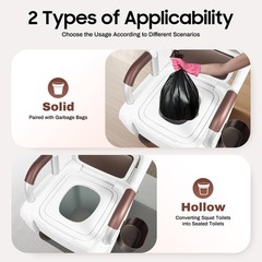 Bedside Commode, Adult Potty Chair Load 330lb for Seniors Elderly & Others