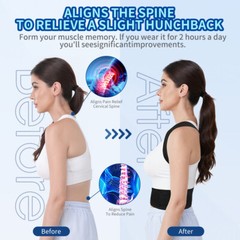 Posture Corrector Lumbar Low Back Support Shoulder Brace Belt Unisex Women Men