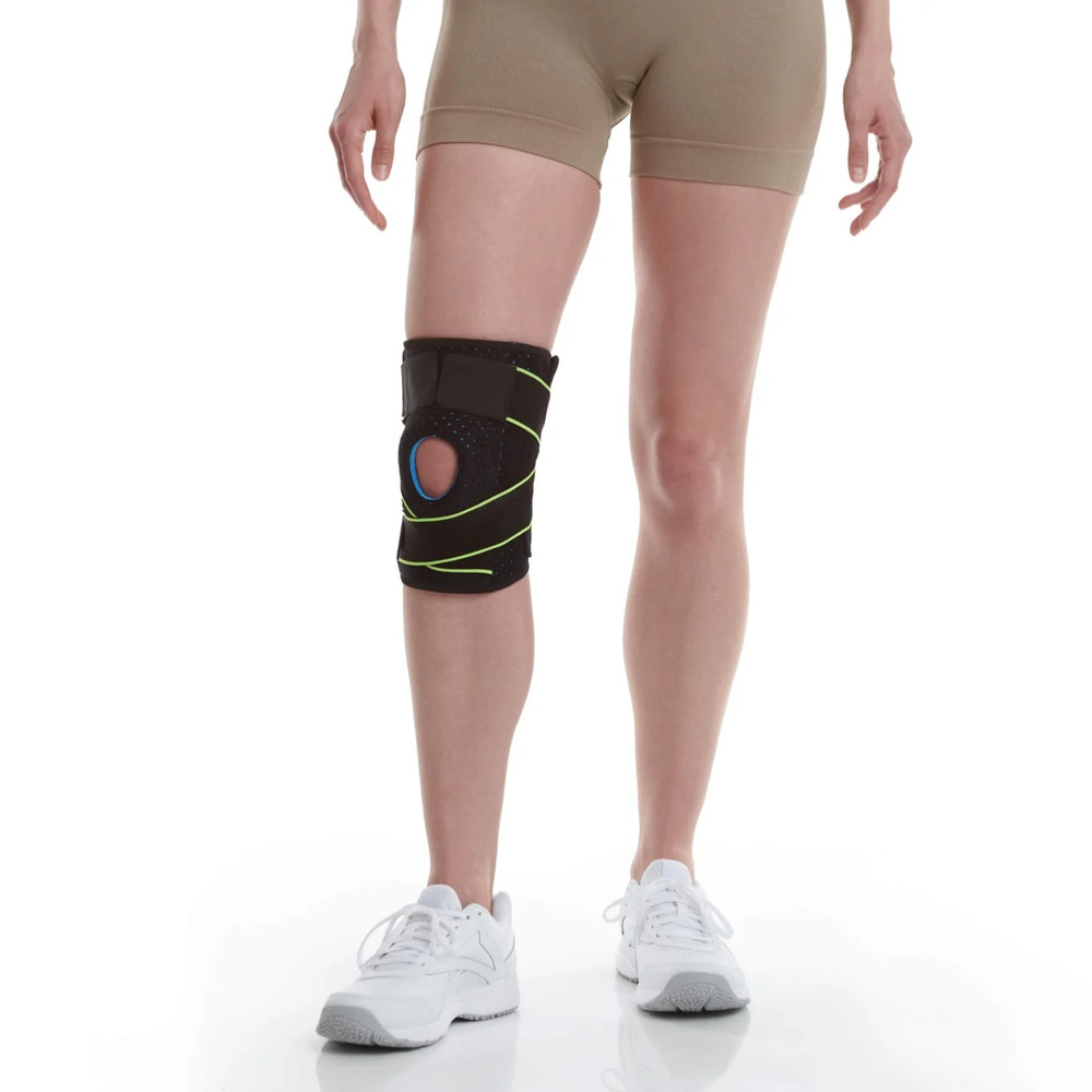 Bodyprox Unisex Knee Brace w/ Stabilizers & Patella Gel Reg & Strap Regular NEW