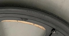 WHEELCHAIR 24″ REAR BLACK PLASTIC POLY WHEEL WITH ALUMINUM HANDRIM NEW