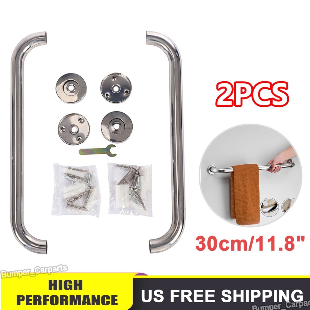 2 Pack Stainless Steel Shower Grab Bar Bathroom Safety Shower Handle