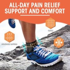 Copper Ankle Brace Support Compression Sleeve Arthritis Tendonitis Adjustable