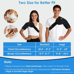 Atsuwell Shoulder Ice Pack Wrap & Brace for Rotator Cuff Cold Large, Black