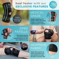 J Patella Knee Brace – Lateral Patellar Stabilizer with Medial and J-Lat Supp…
