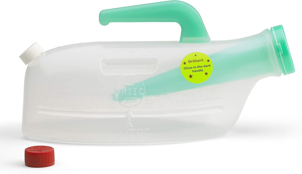Spill Proof and Anti-Reflux Male Urinal – for Elderly, Disabled, and Other Thera