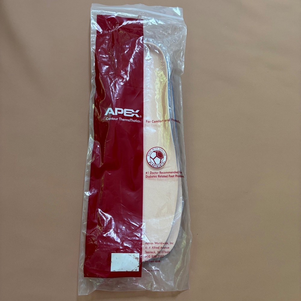 Apex Contour ThermoThotics Plastazote Orthotic Insoles Blue Peach Diabetic Care