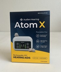Audien Hearing ATOM X -Rrchargeable OTC Hearing Aids New Box FREE SHIPPING