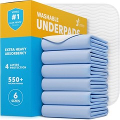 Quilted Incontinence Bed Pads 34×36 – 6 Pack