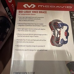 McDavid elite bio logix knee brace level 3+ size X-large left 14-15.5”