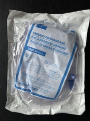 Medline Urinary Drainage Bag 2000 mL, Flip Drain Bag 600 mL, Snapsecure 3-Way
