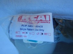 New RCAI Pop Arm Brace Medium Left Post Surgery Recovery 74APOP, 74APOP-M-L
