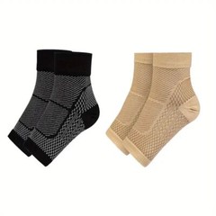 2Pairs Compression Ankle Socks Short Foot Sleeves for Plantar Fasciitis Pain USA