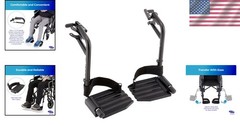Universal Fit Hemi Footrests for Wheelchairs – Composite Footplate & Safety Loop