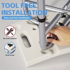 Adjustable Shower Chair 350Lb Bath Seat Non-Slip Adjustable Shower Stool Bench