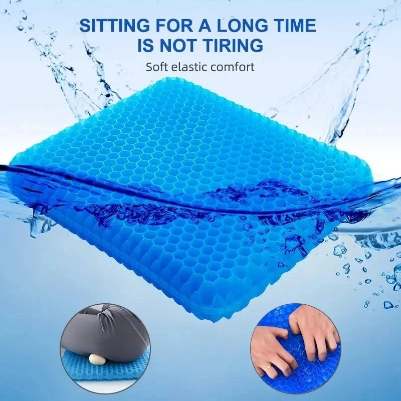 Gel Seat Cushion Double Thick Egg Seat Cushion Non Slip Cover Breathable Design