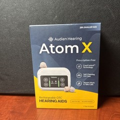 AUDIEN HEARING ATOM X RECHARGEABLE OTC HEARING AIDS BRAND NEW BLUETOOTH (0880)