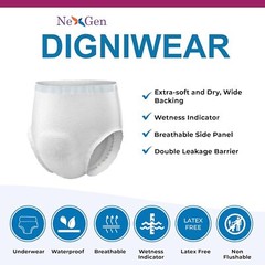 Digniwear Protective Underwear, Normal Absorbency, XX-Large, 48 Count – DGP1025
