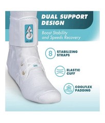 ASO Ankle Stabilizer (XX-Small, White) – Ankle Brace for Sprained Ankle and P…