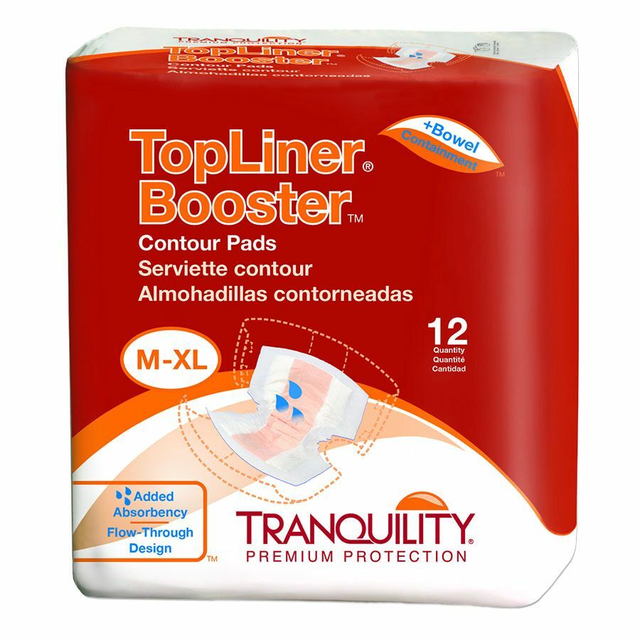 Tranquility Top Liner Booster Pad, 13-1/2 X 21-1/2 Inch Heavy Absorbency, 120 CT